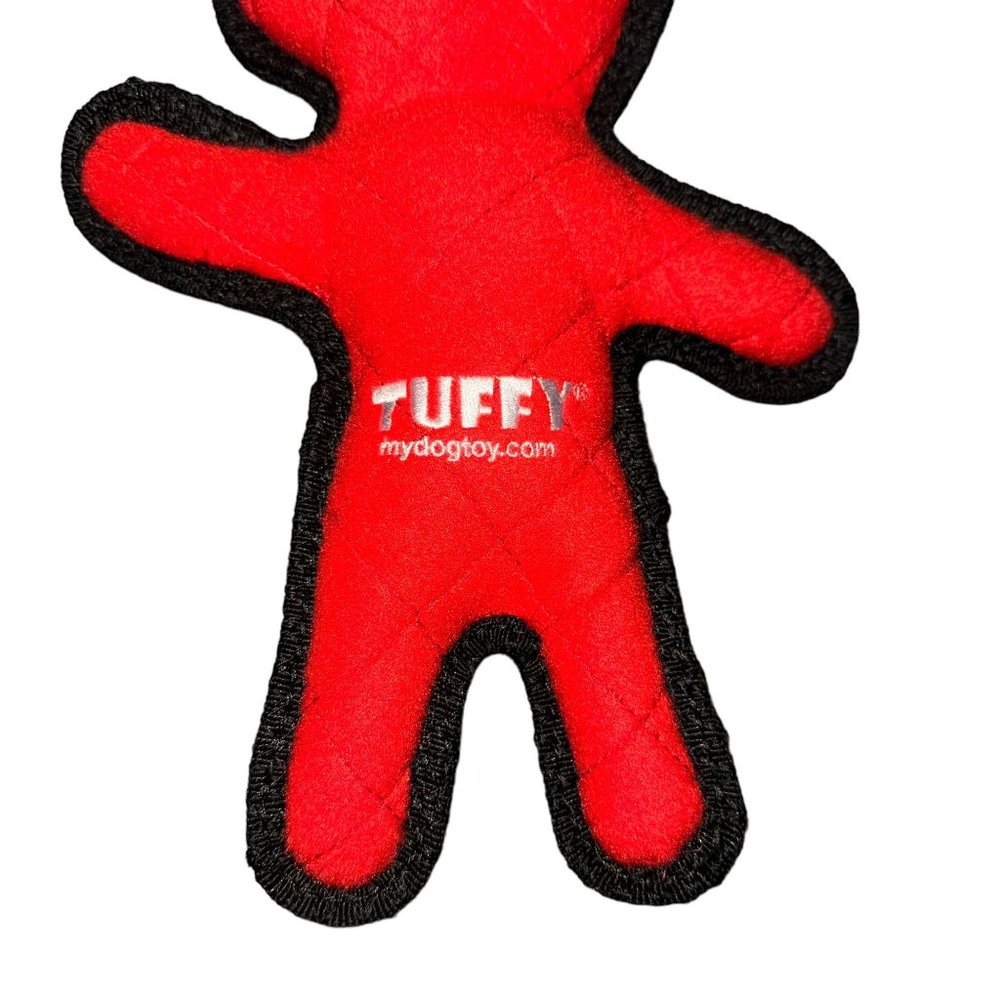 New Rare HTF Tuffy Gear Red Santa Claus Faux Beard Squeakers 12" Dog Toy Play - Picture 6 of 6